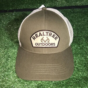 NWT RealTree Mesh SnapBack Hat Green neutrals earthtones outdoor hunting hiking